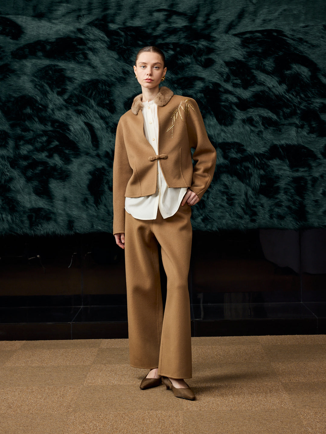 Mink bamboo short jacket