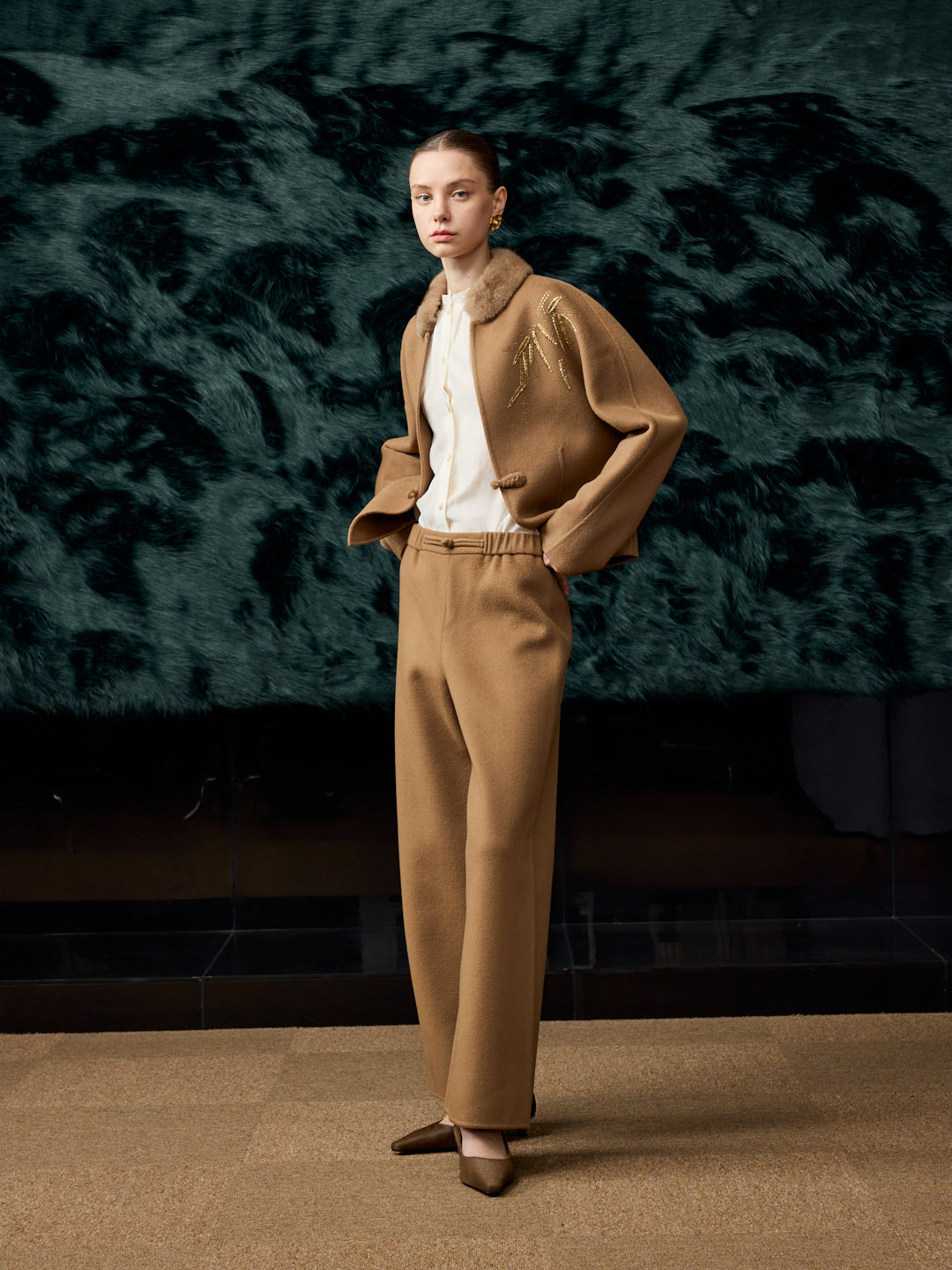 Mink bamboo short jacket