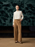 Blouse and Chinese Button Trousers