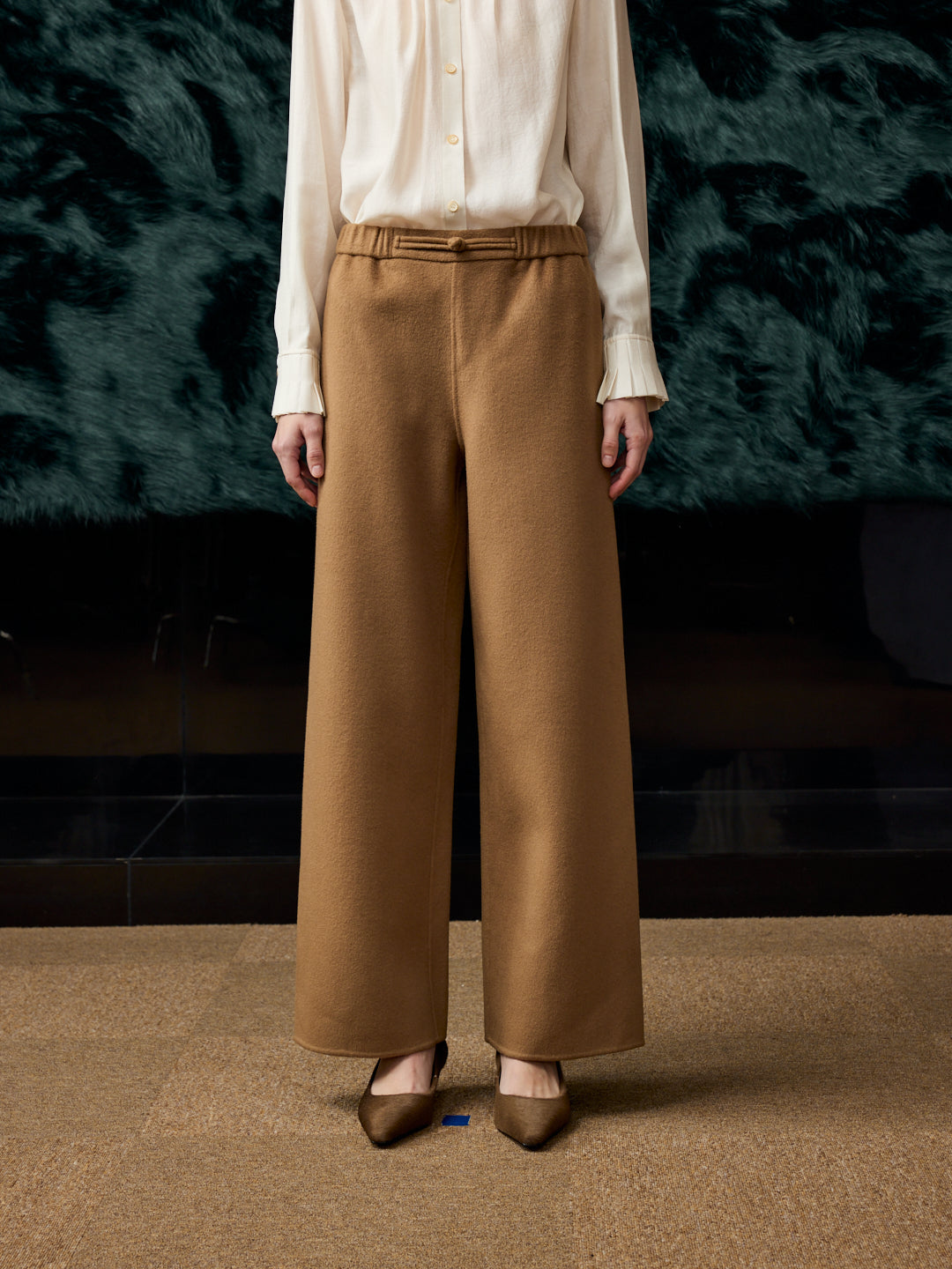 Blouse and Chinese Button Trousers