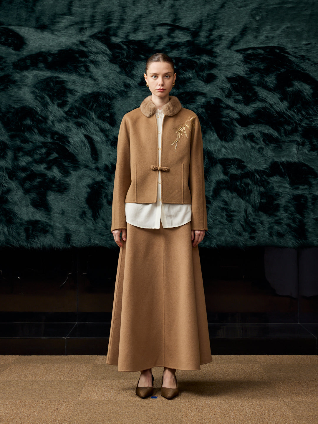 Mink bamboo short jacket