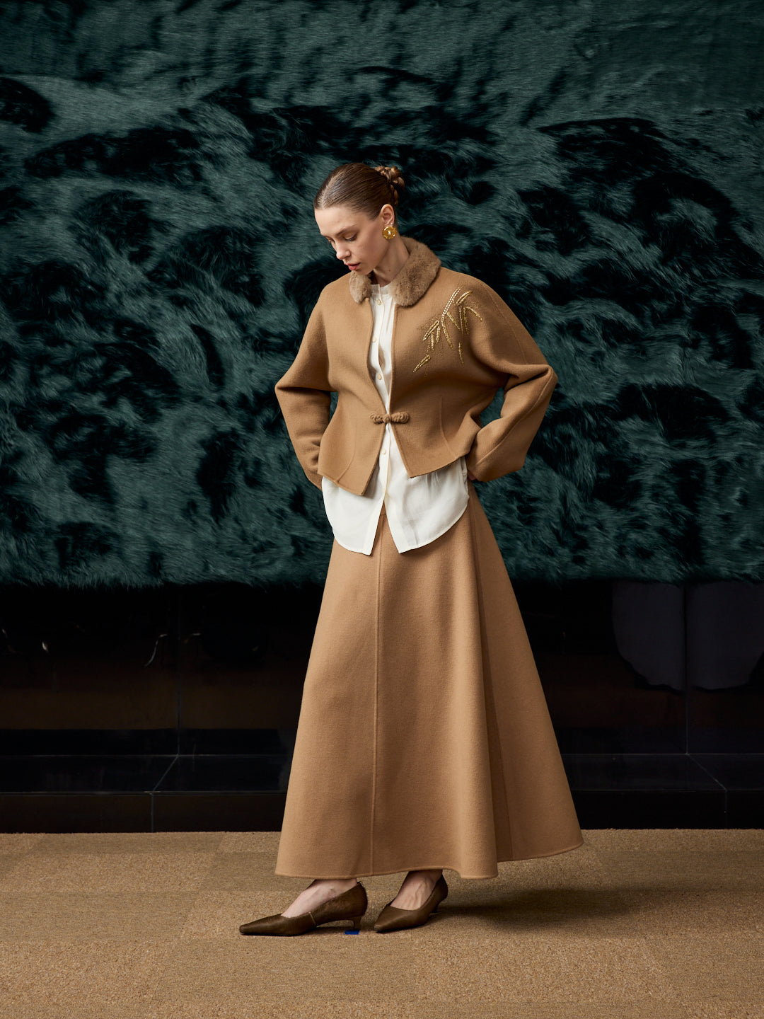 Mink bamboo short jacket