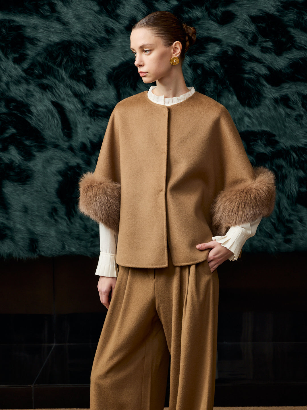 Fox fur cape
