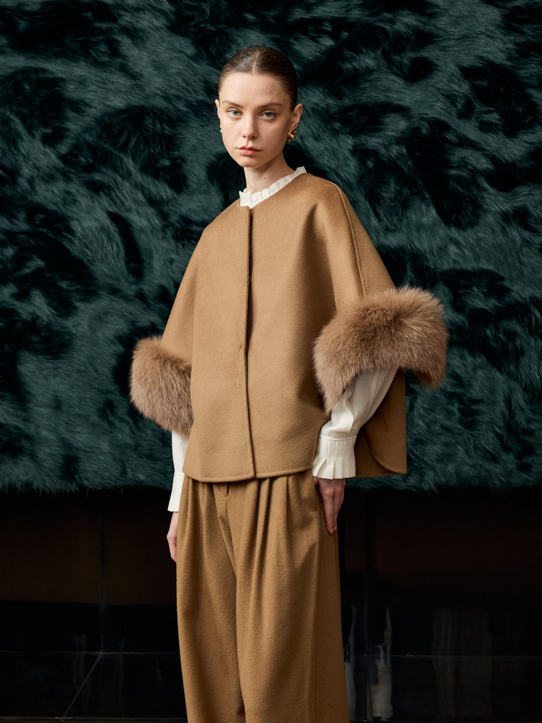 Fox fur cape