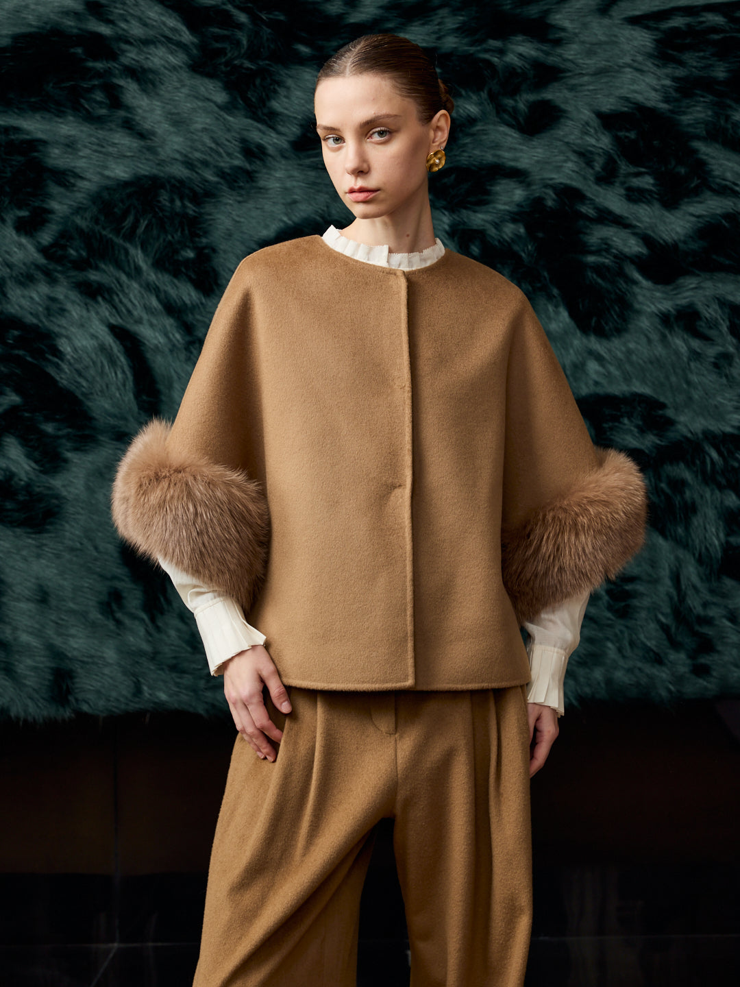 Fox fur cape