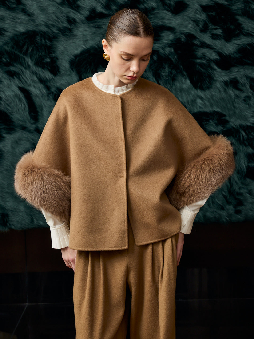 Fox fur cape