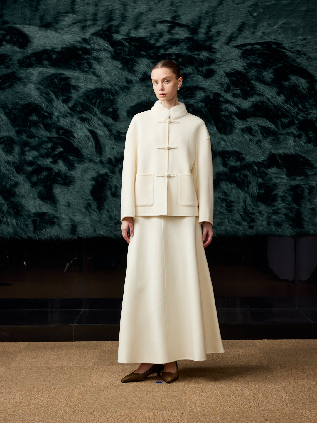 Mink Chinese button jacket