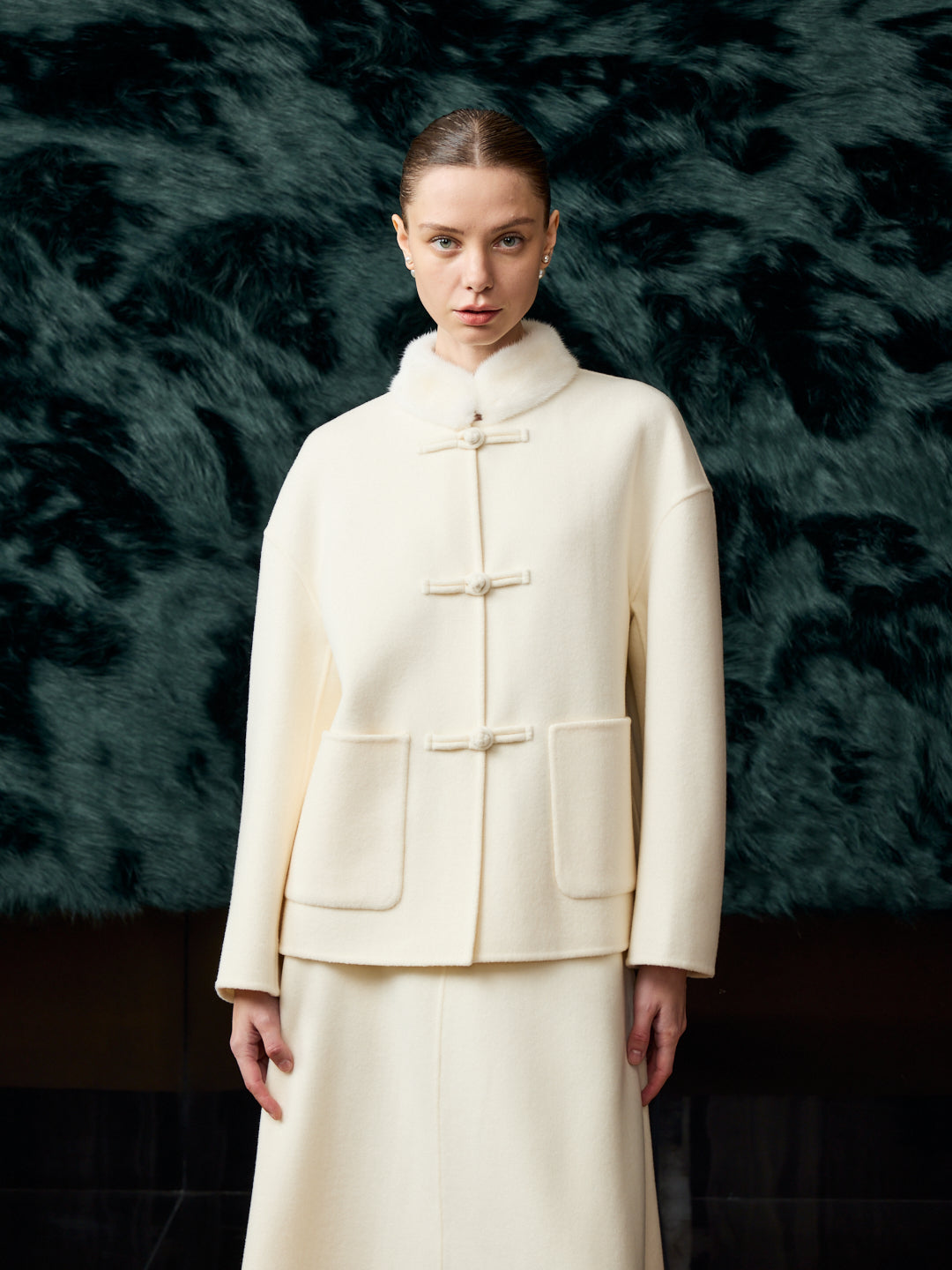 Mink Chinese button jacket