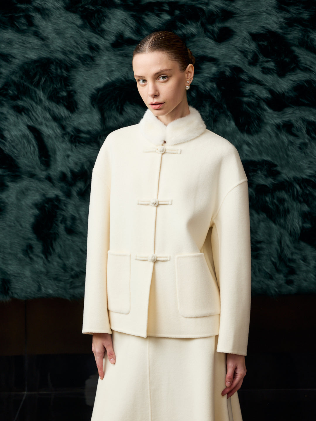 Mink Chinese button jacket