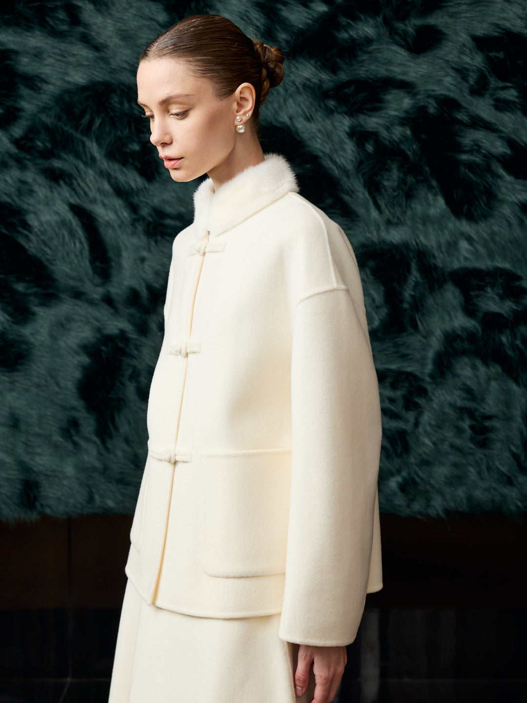 Mink Chinese button jacket