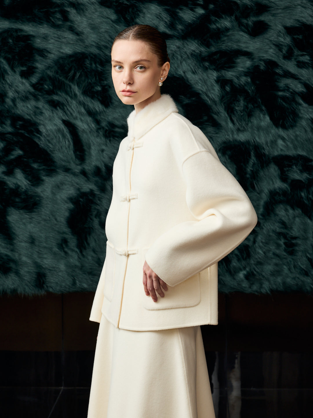 Mink Chinese button jacket