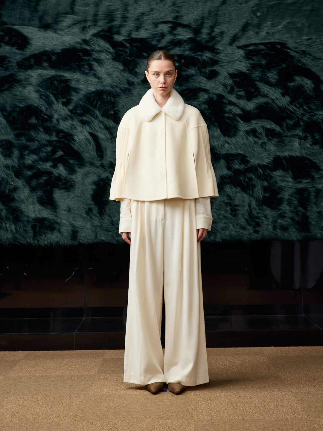 Mink fur cape
