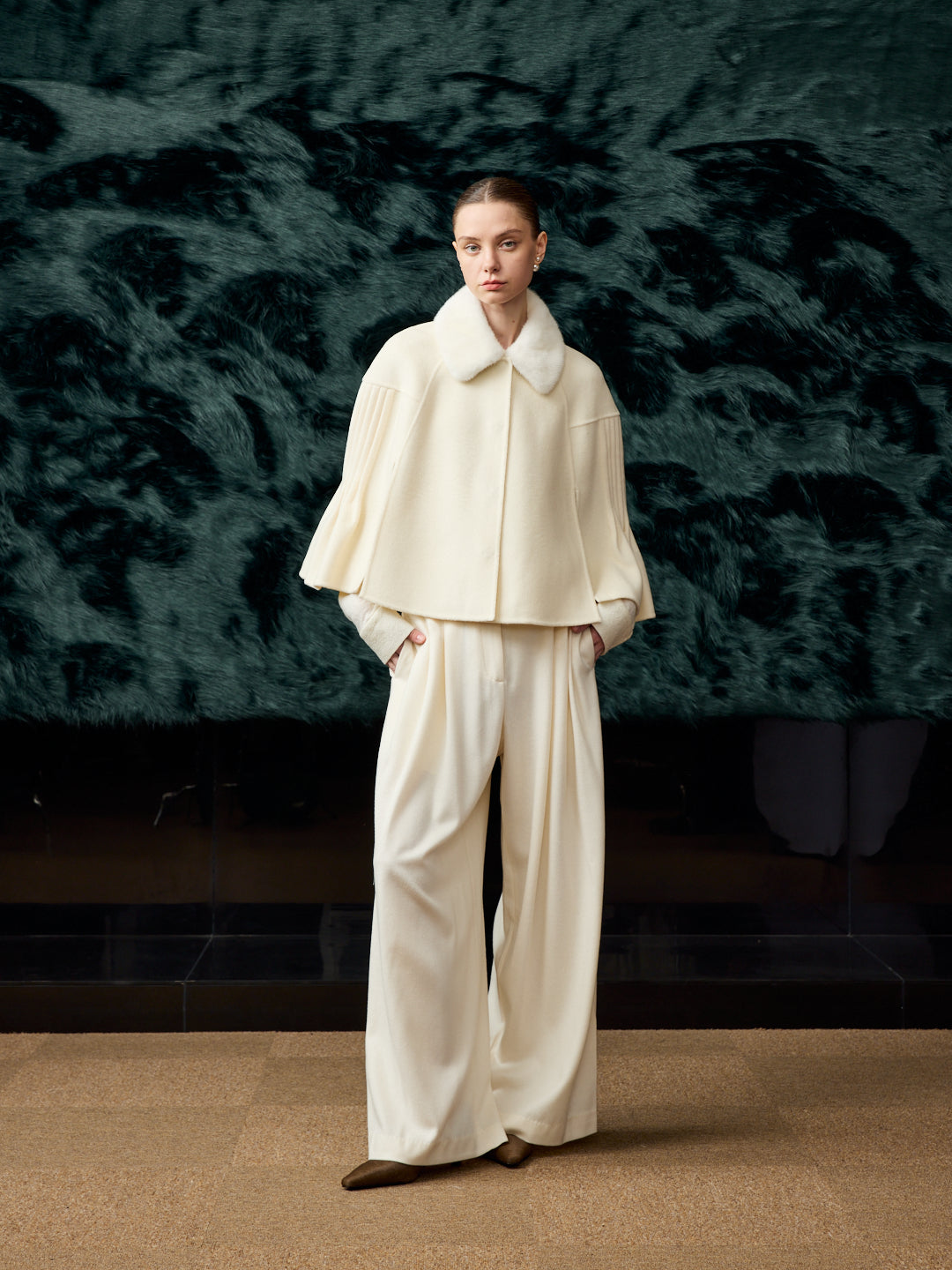Mink fur cape