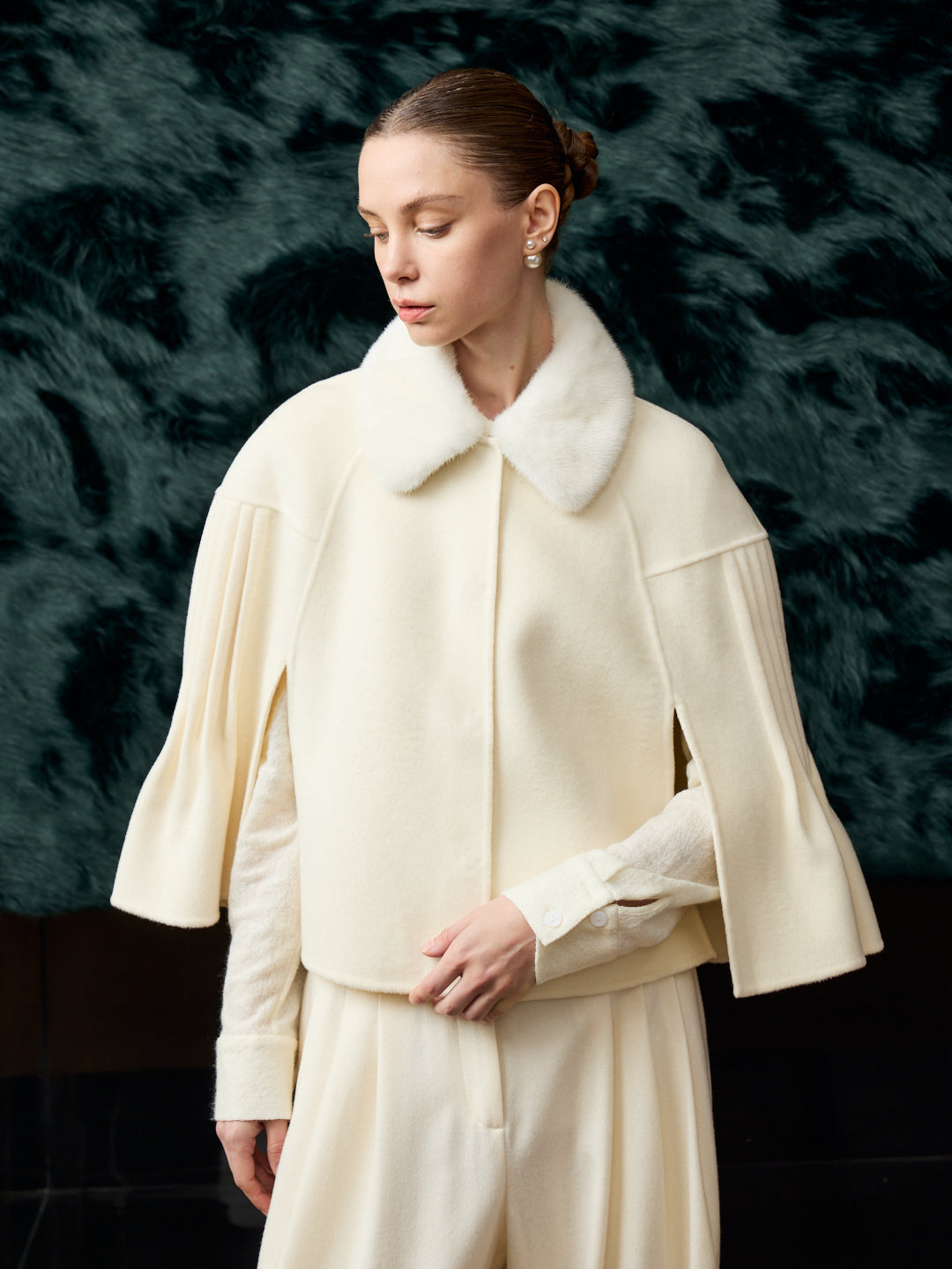 Mink fur cape