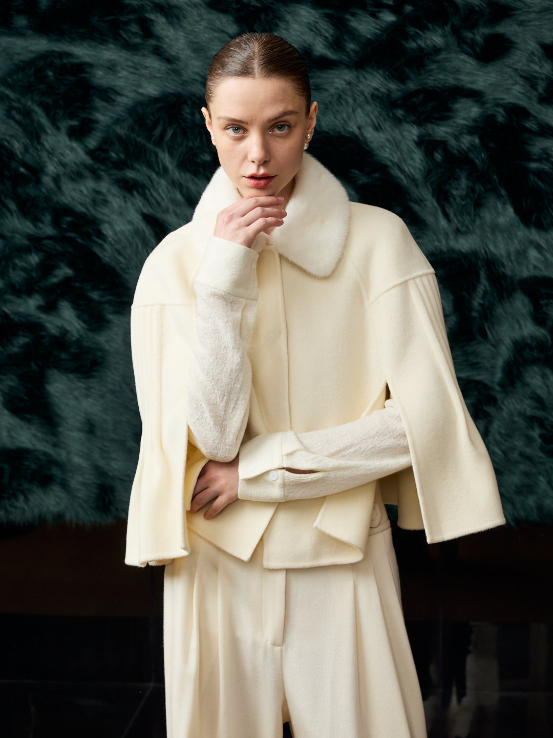 Mink fur cape