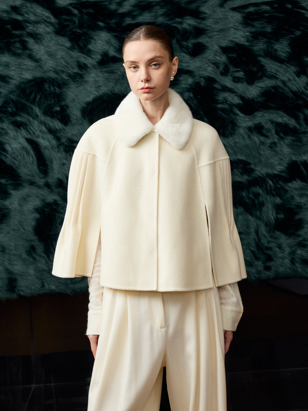 Mink fur cape