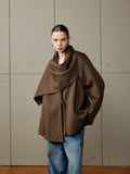 Oversized Scarf Wool Coat