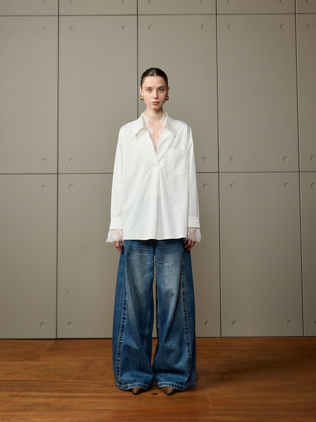 The Lace V-Neck Blouse