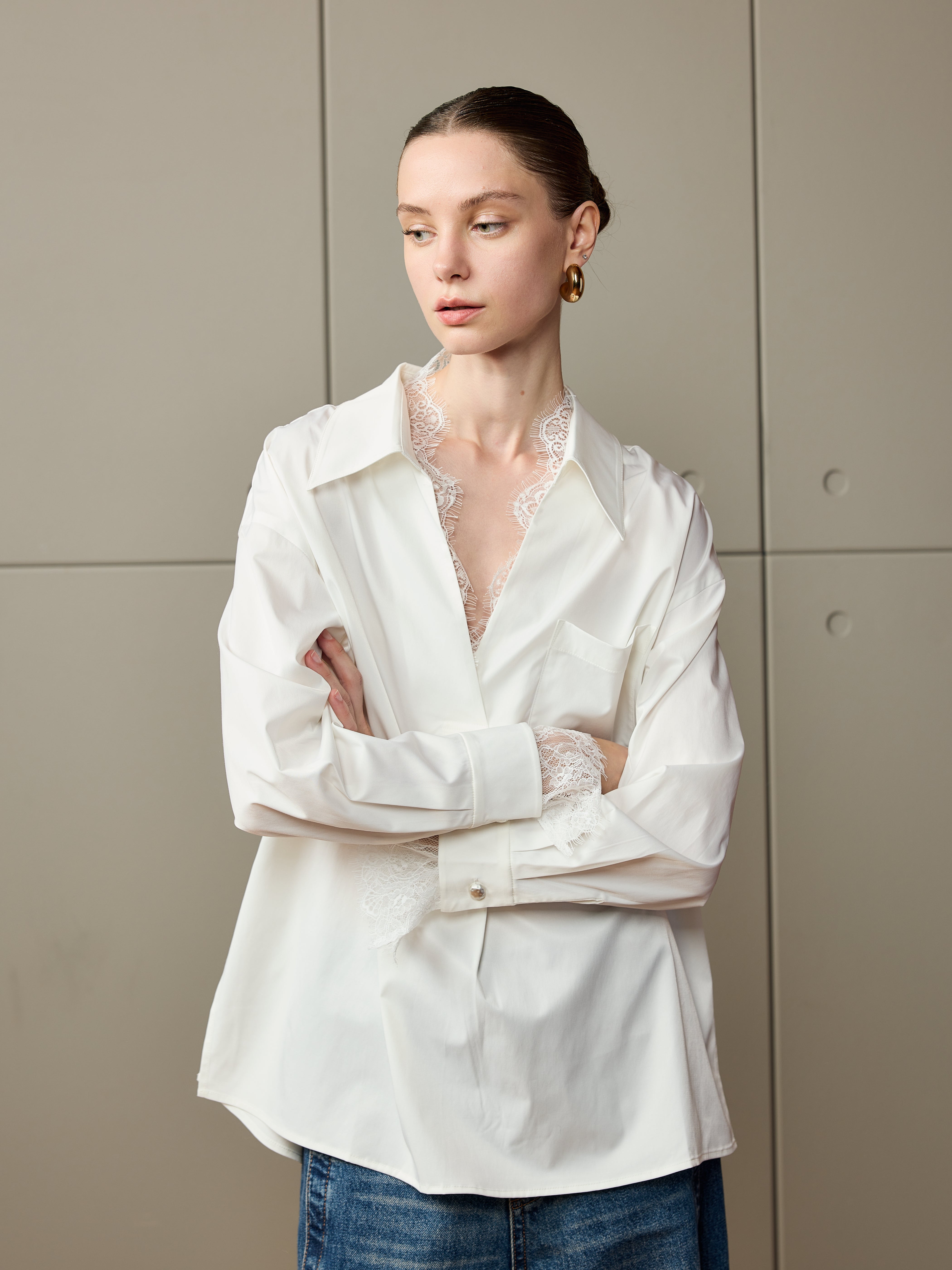 The Lace V-Neck Blouse