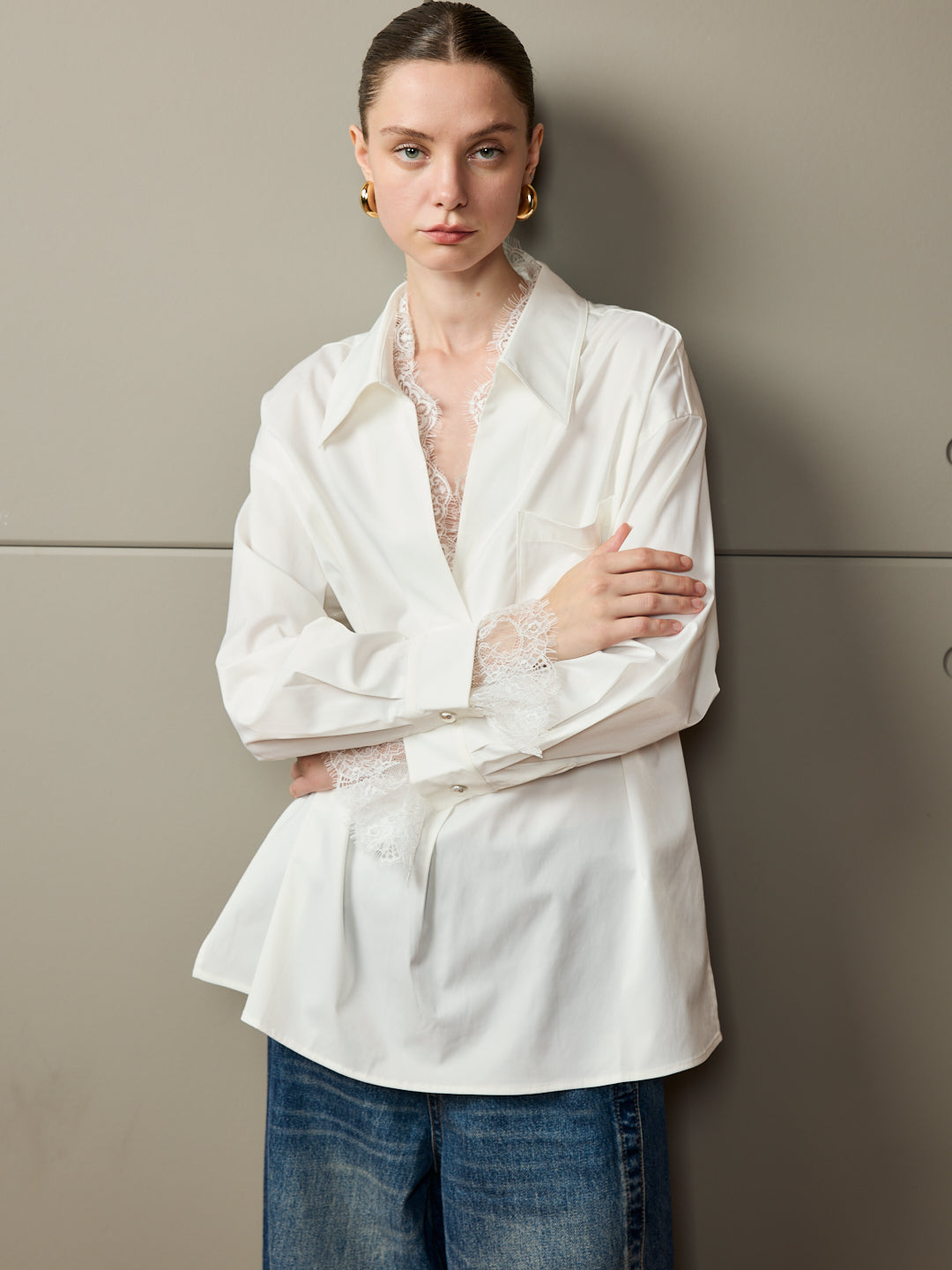 The Lace V-Neck Blouse