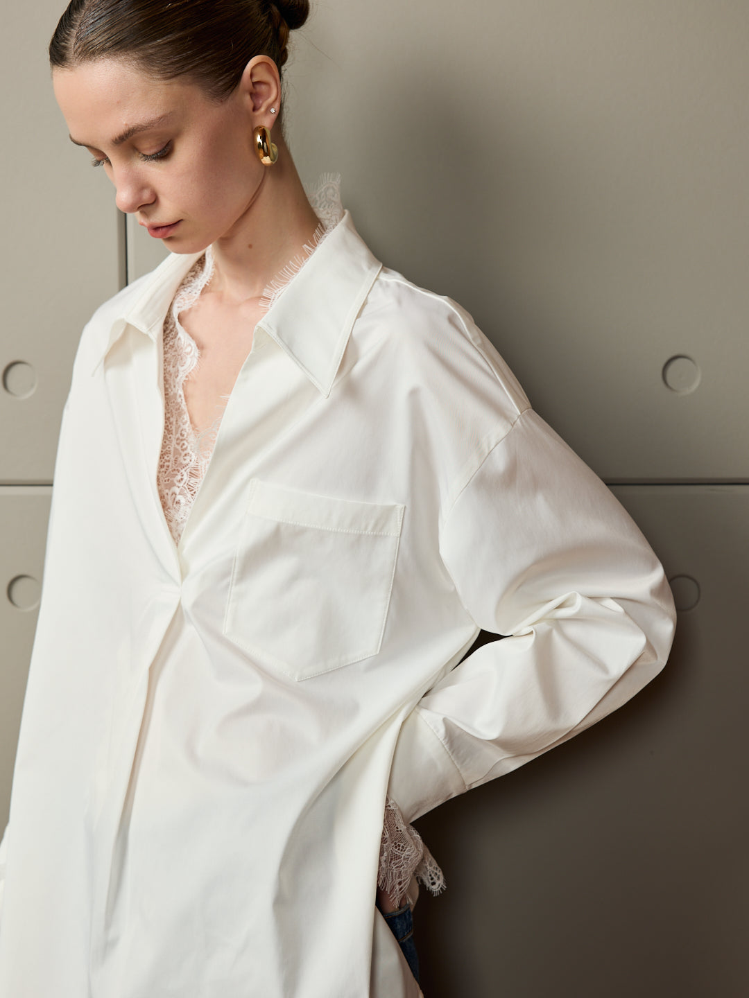 The Lace V-Neck Blouse