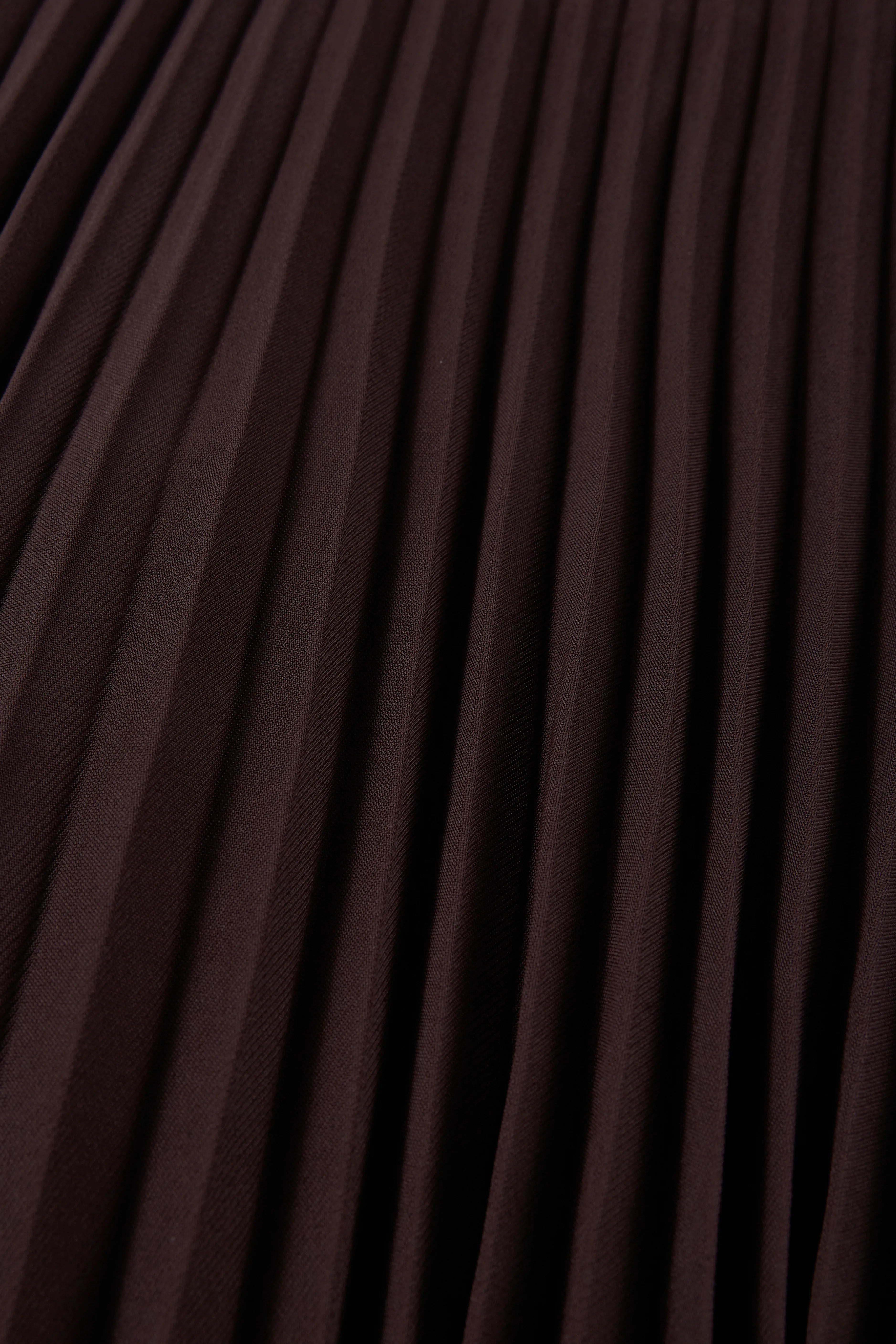 Espresso Pleated Asymmetrical Skirt