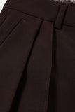 Espresso Lace-Trim Trousers