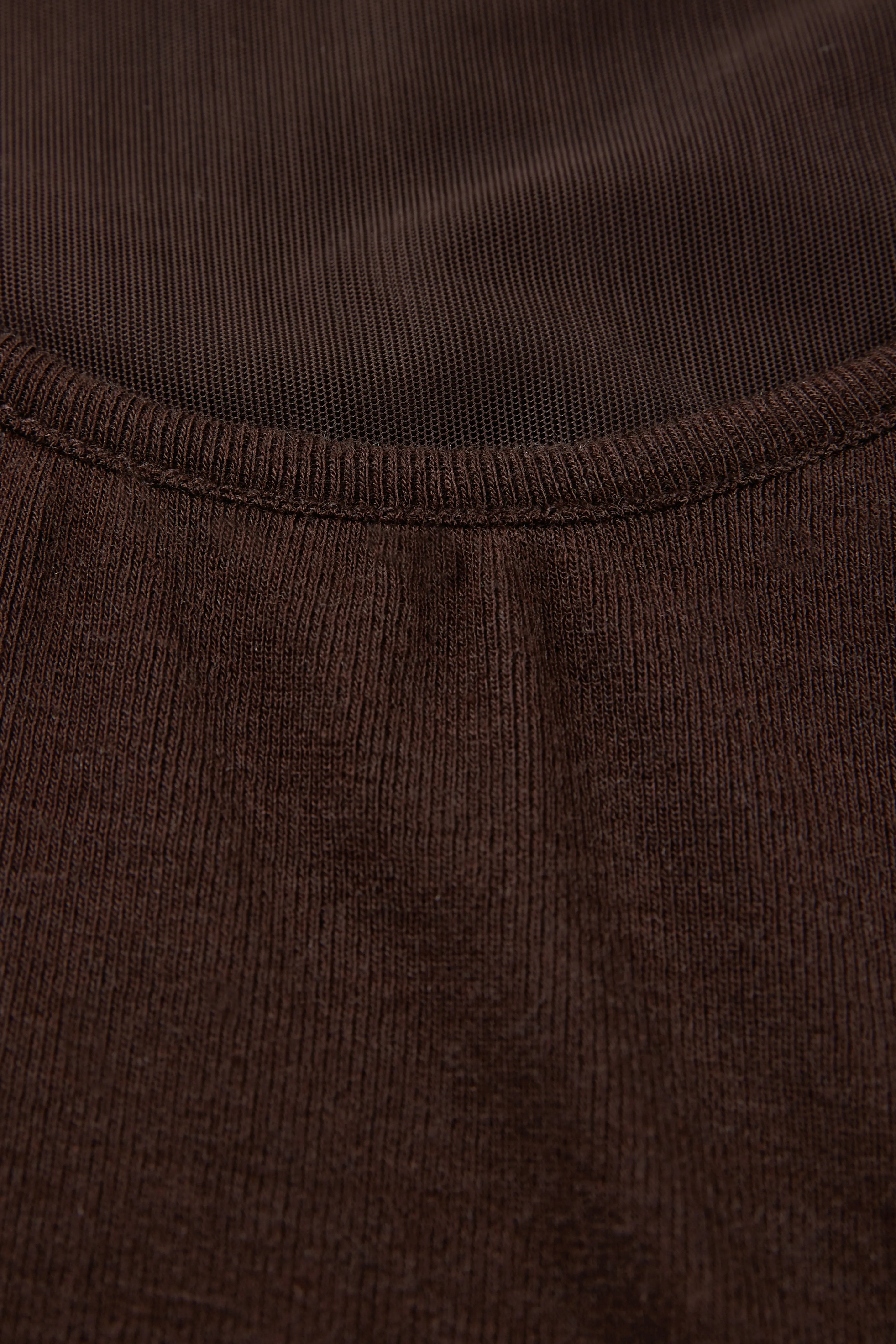 Espresso Draped-Back Top