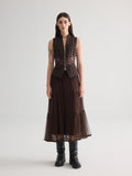 Checked Belt Vest