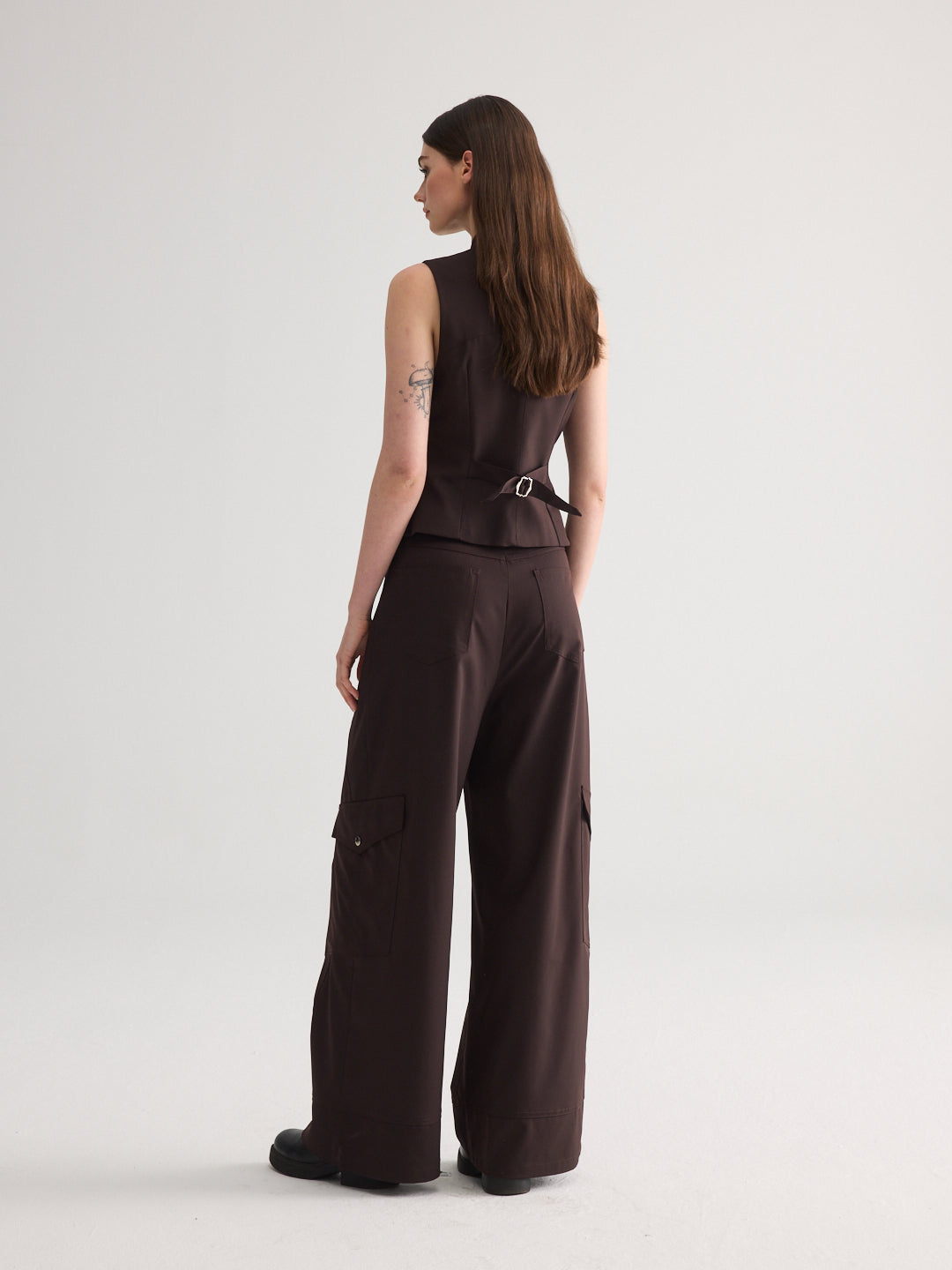 Exposed-Seam Cargo Trousers