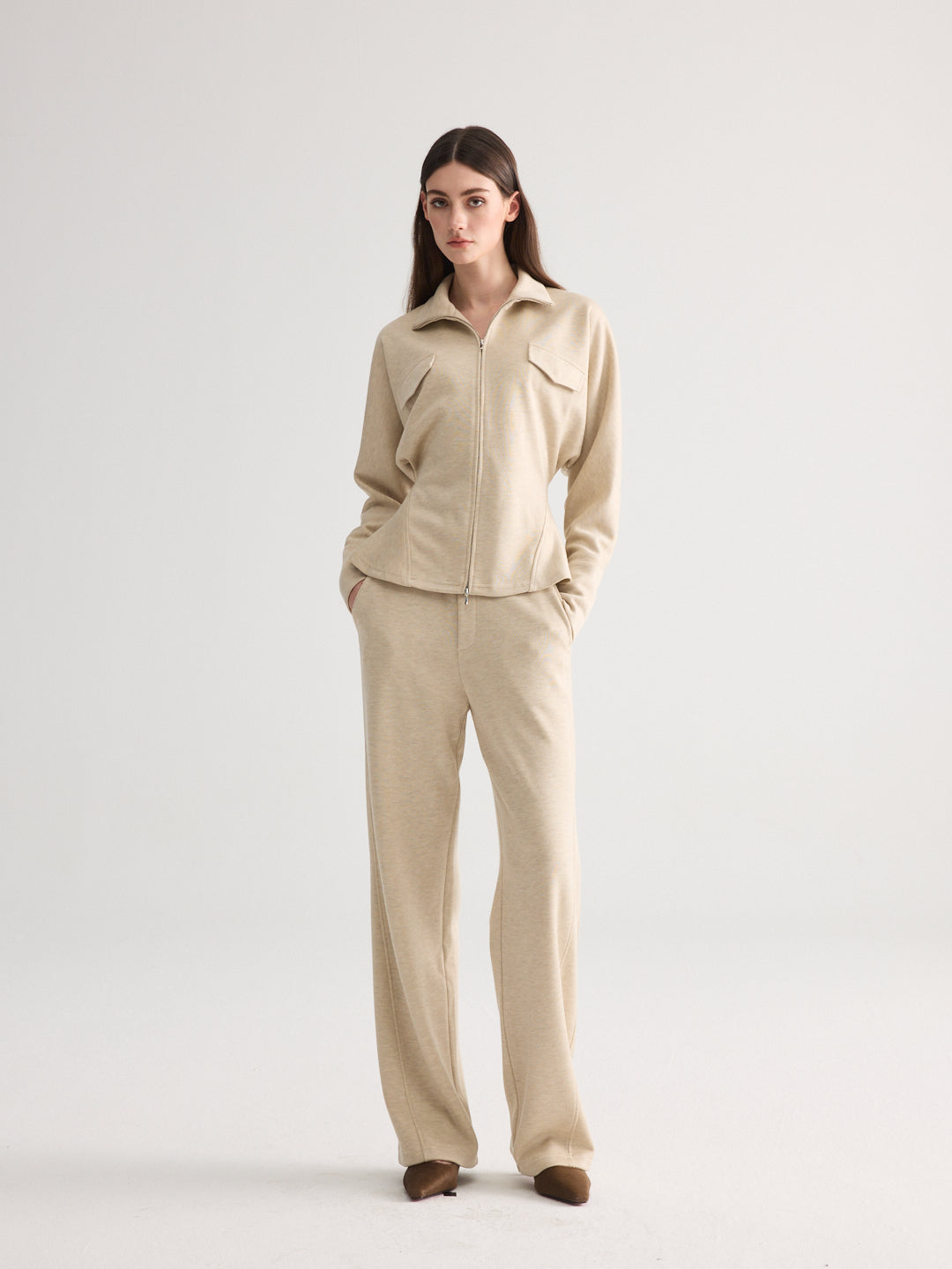 Waist-Cinched Lounge Jacket