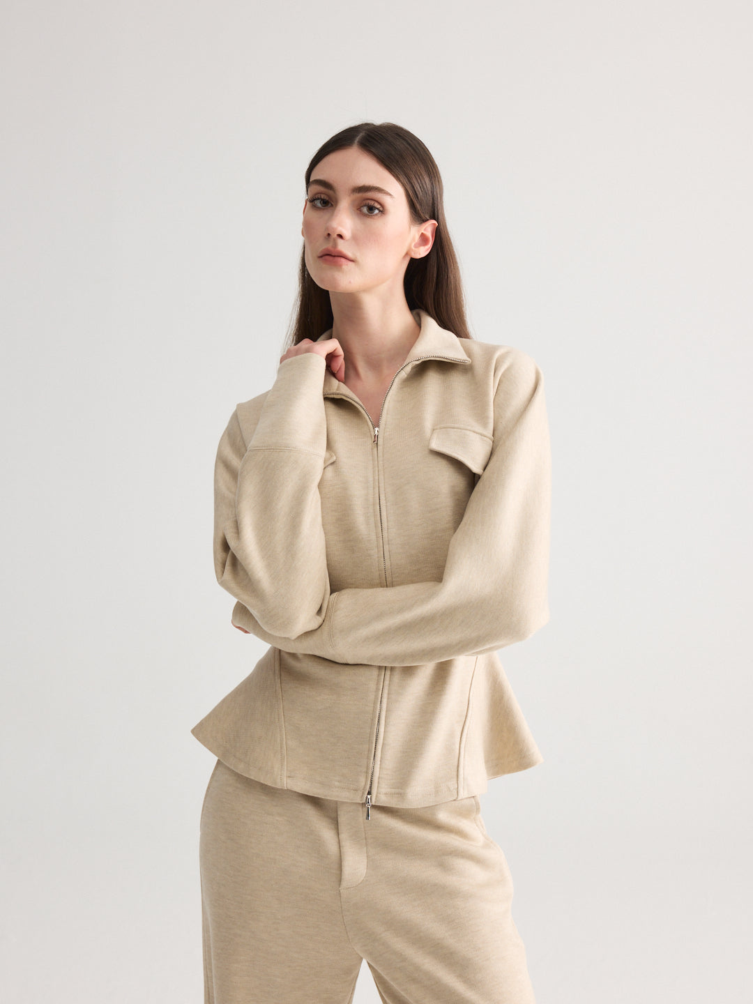 Waist-Cinched Lounge Jacket