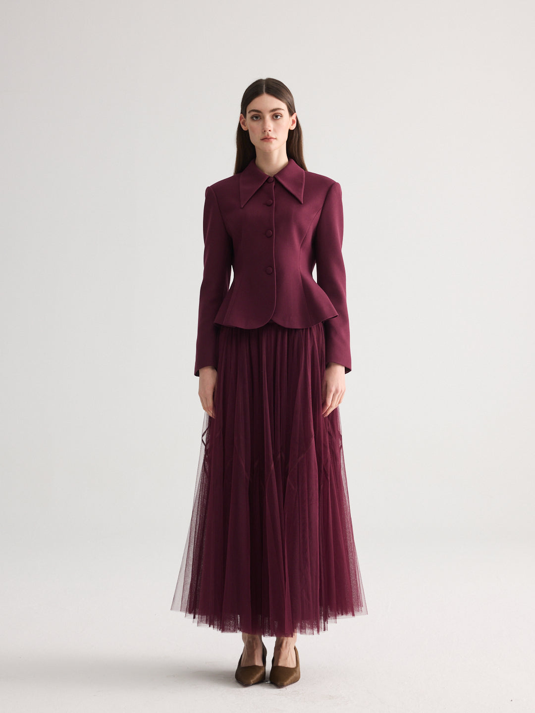 Rose Burgundy Skirt