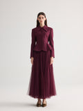 Rose Burgundy Skirt