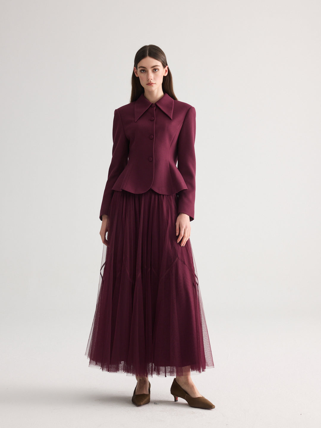 Rose Burgundy Skirt