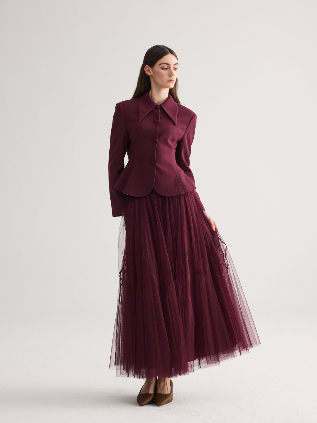 Rose Burgundy Skirt