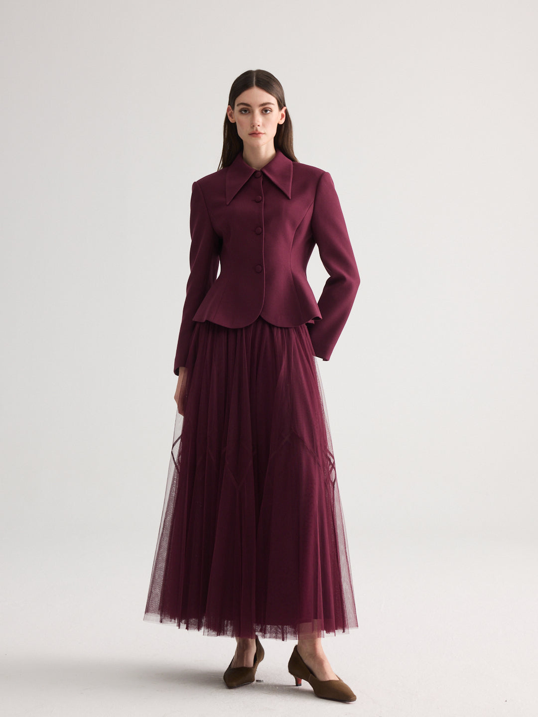Rose Burgundy Skirt
