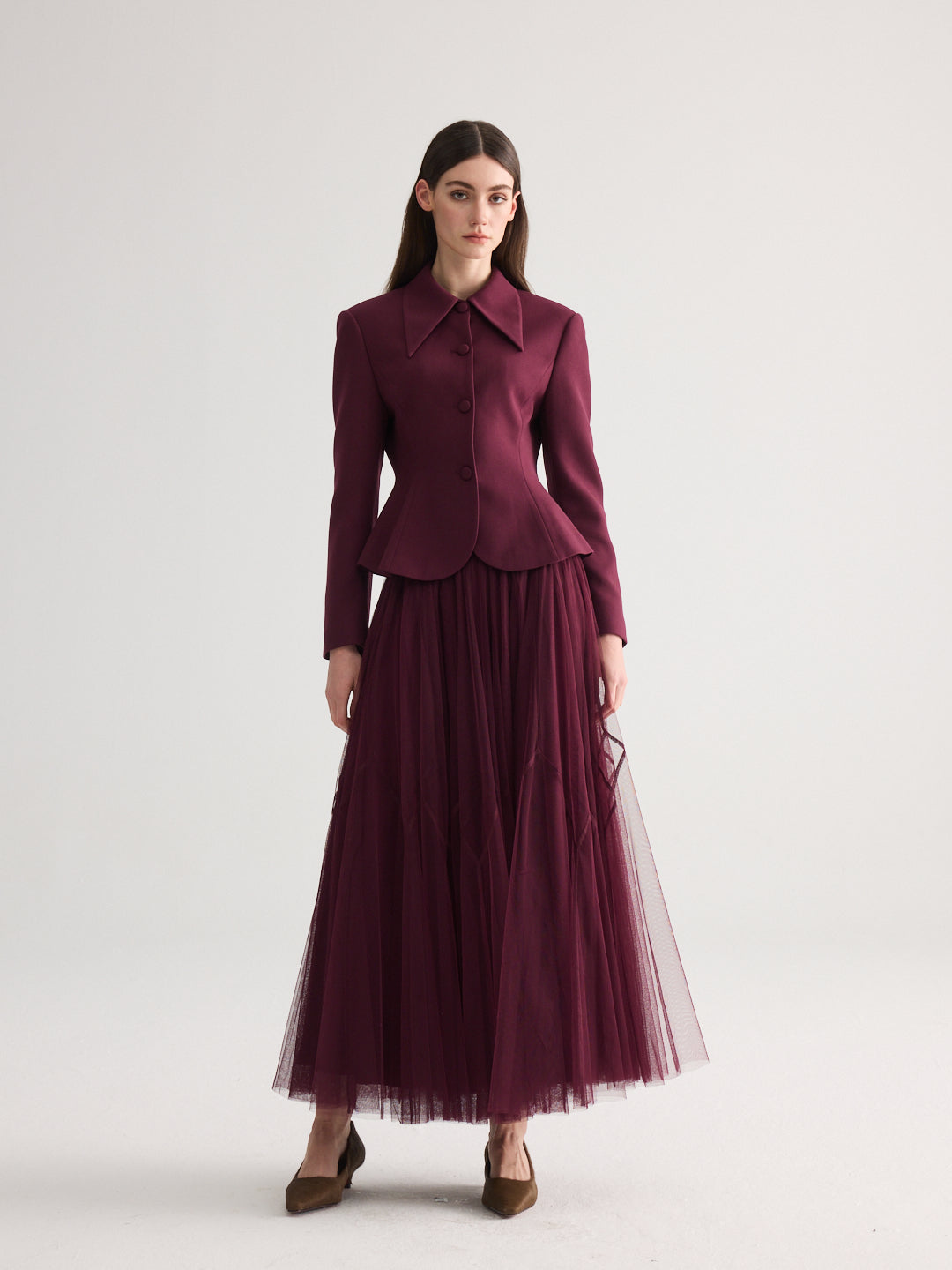 Rose Burgundy Skirt