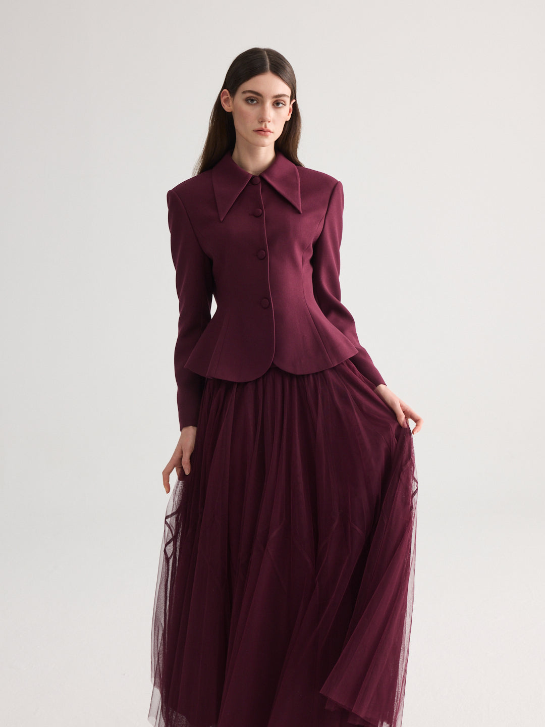 Rose Burgundy Skirt