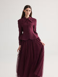 Rose Burgundy Skirt