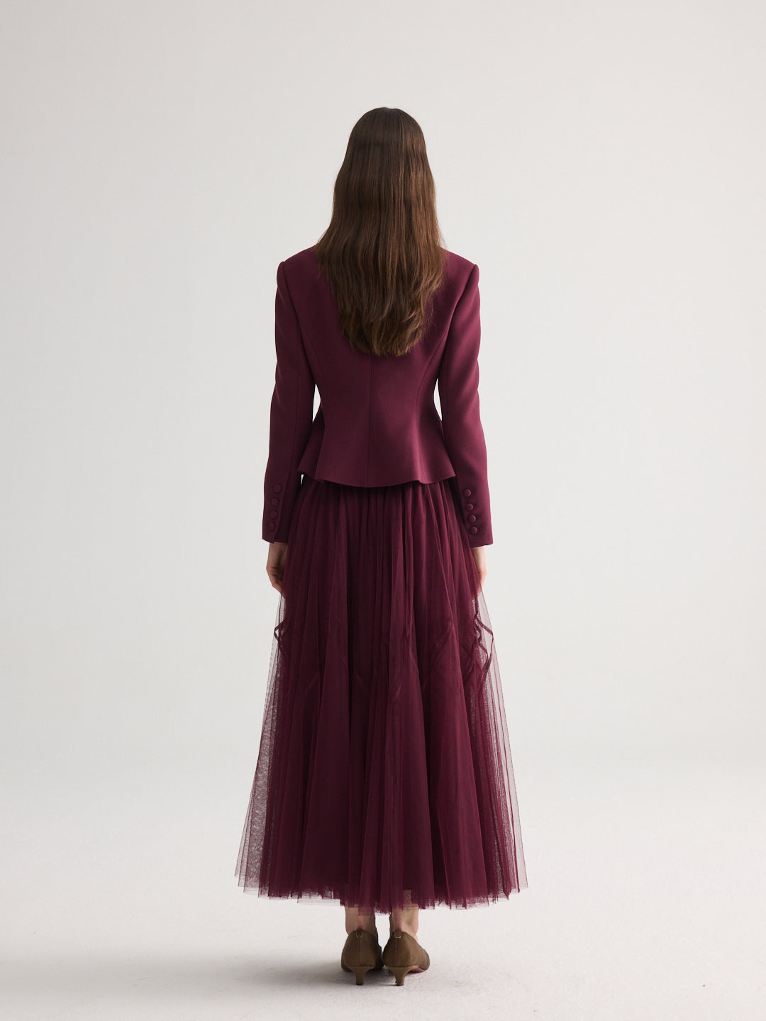 Rose Burgundy Skirt