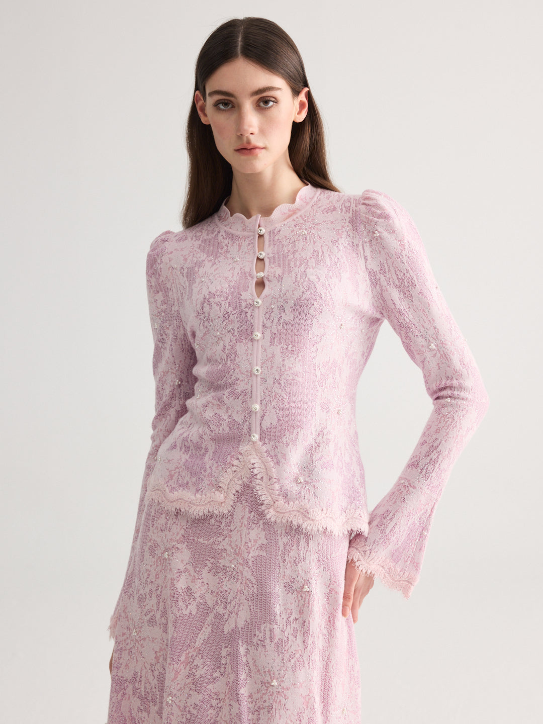 Aura Crystal-Embellished Knit Set