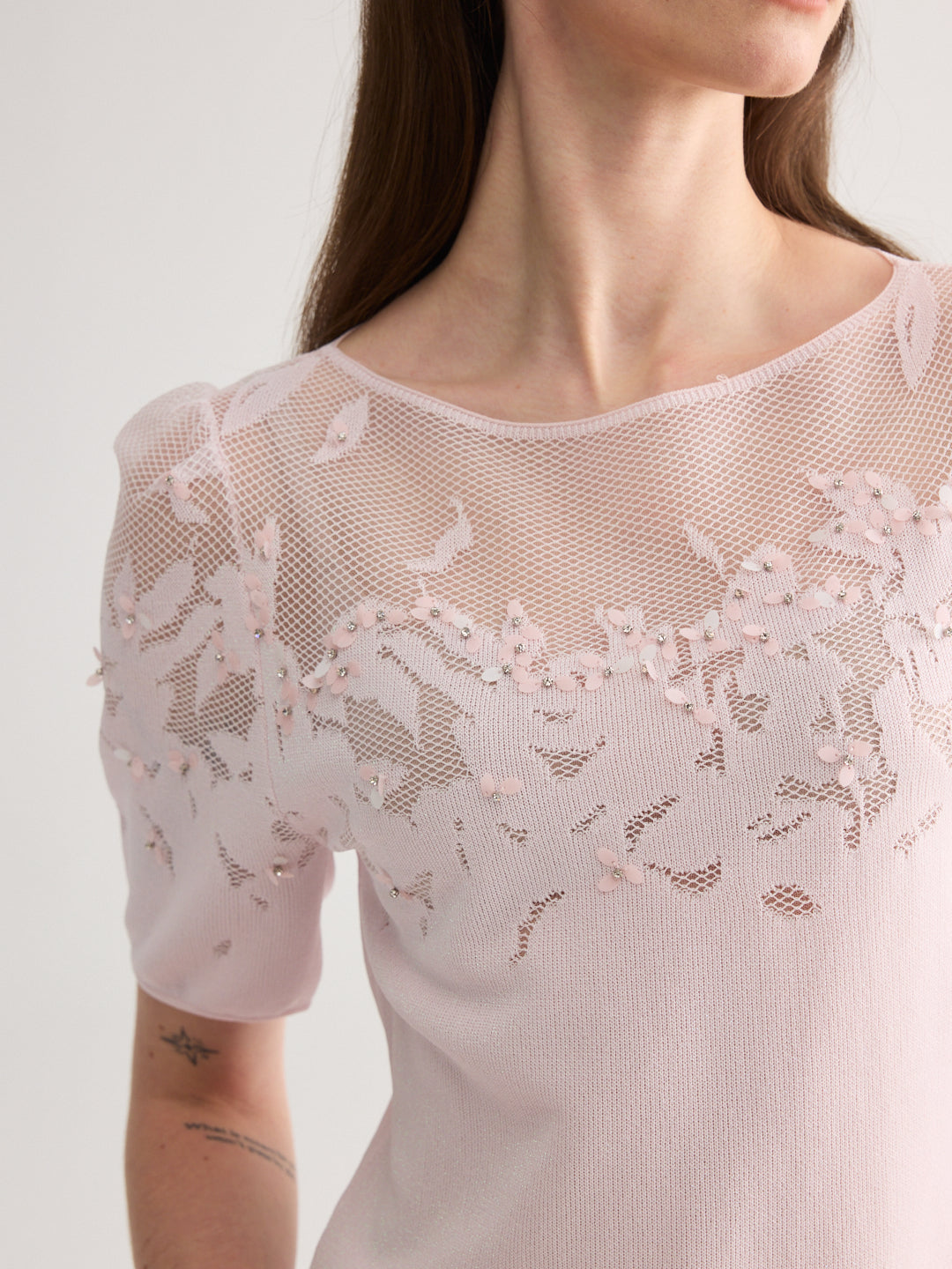 Cherry Blossom Short Sleeves Knit Set