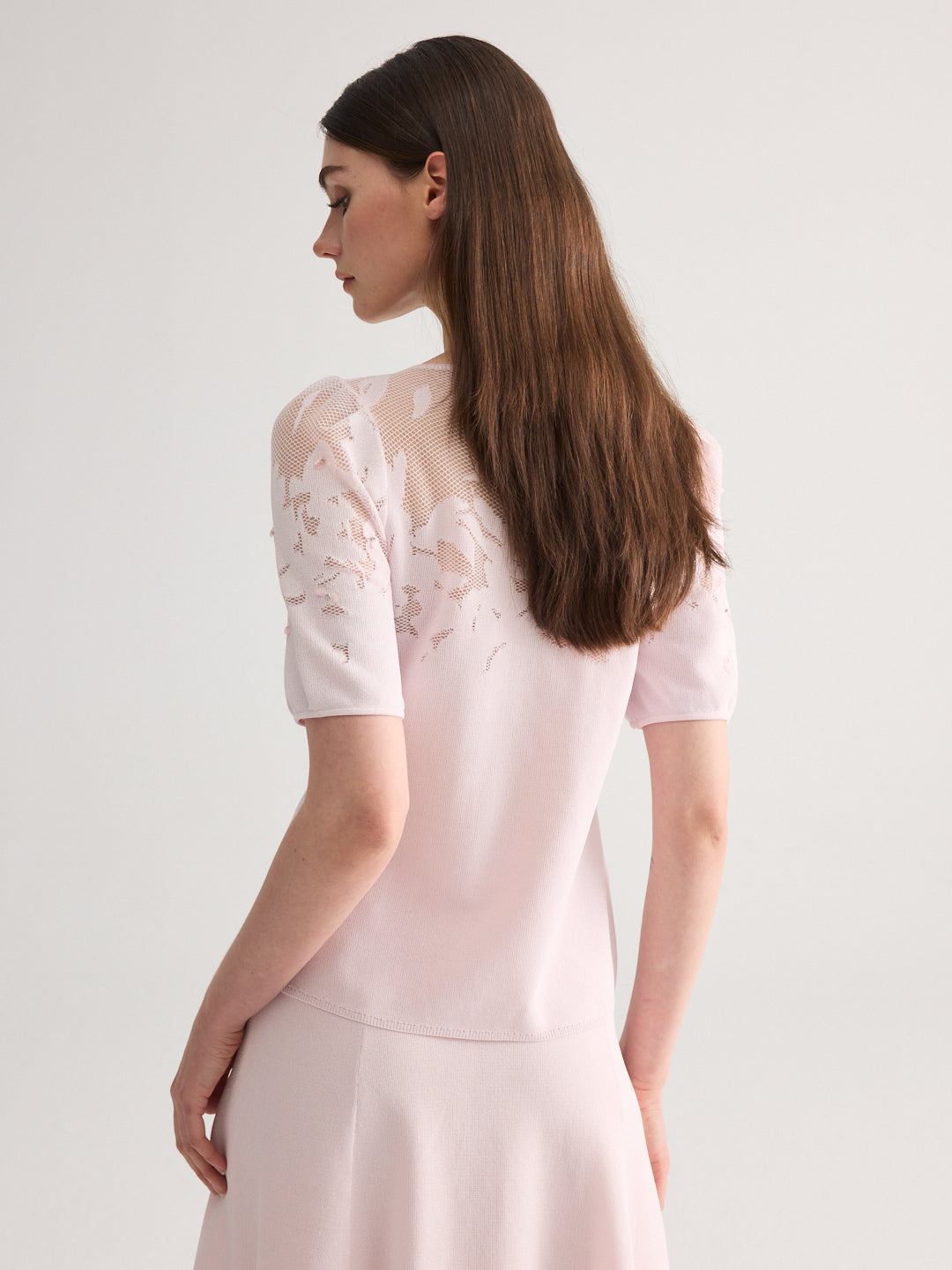 Cherry Blossom Short Sleeves Knit Set