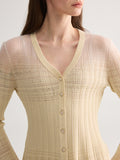 Diamond Weave Beige Knit Set