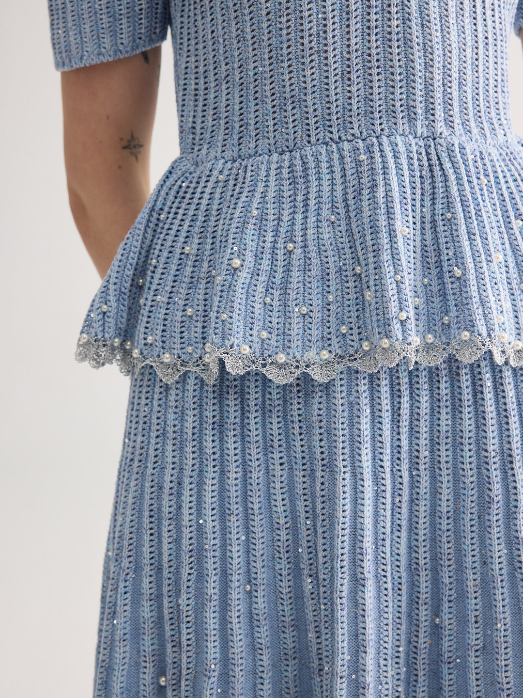 Pearl Blue Knit Set