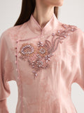 Pink Embroidery Blouse & trousers