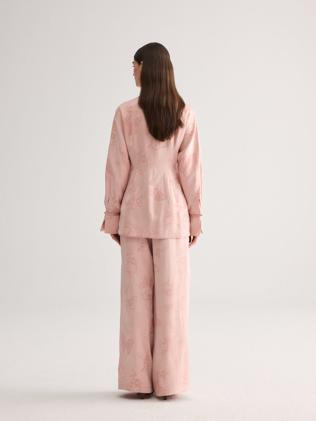 Pink Embroidery Blouse & trousers