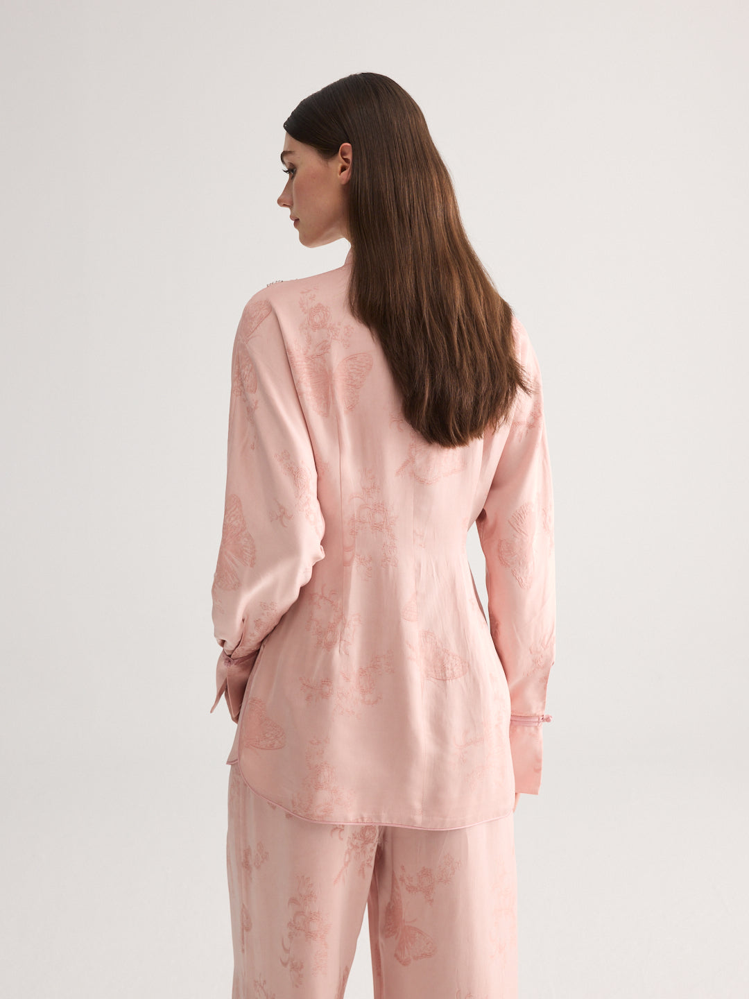 Pink Embroidery Blouse & trousers