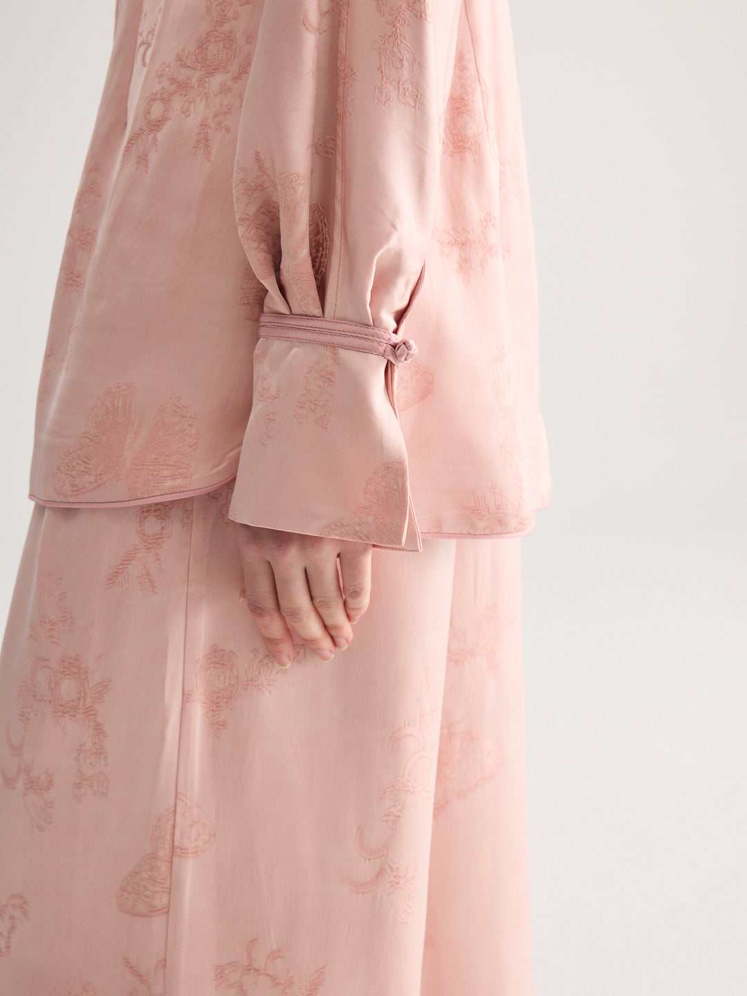 Pink Embroidery Blouse & trousers